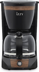 Izzy C108S Καφετιέρα Φίλτρου 950W Wooden Black