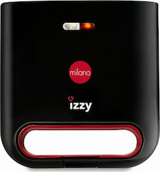Izzy Milano M-11 800W για 2 Τοστ Μαύρο - Κόκκινο