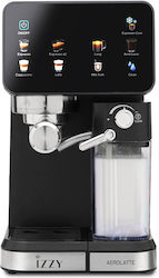 Izzy IZ-6020 Ημιαυτόματη για Αλεσμένο Καφέ Μαύρη